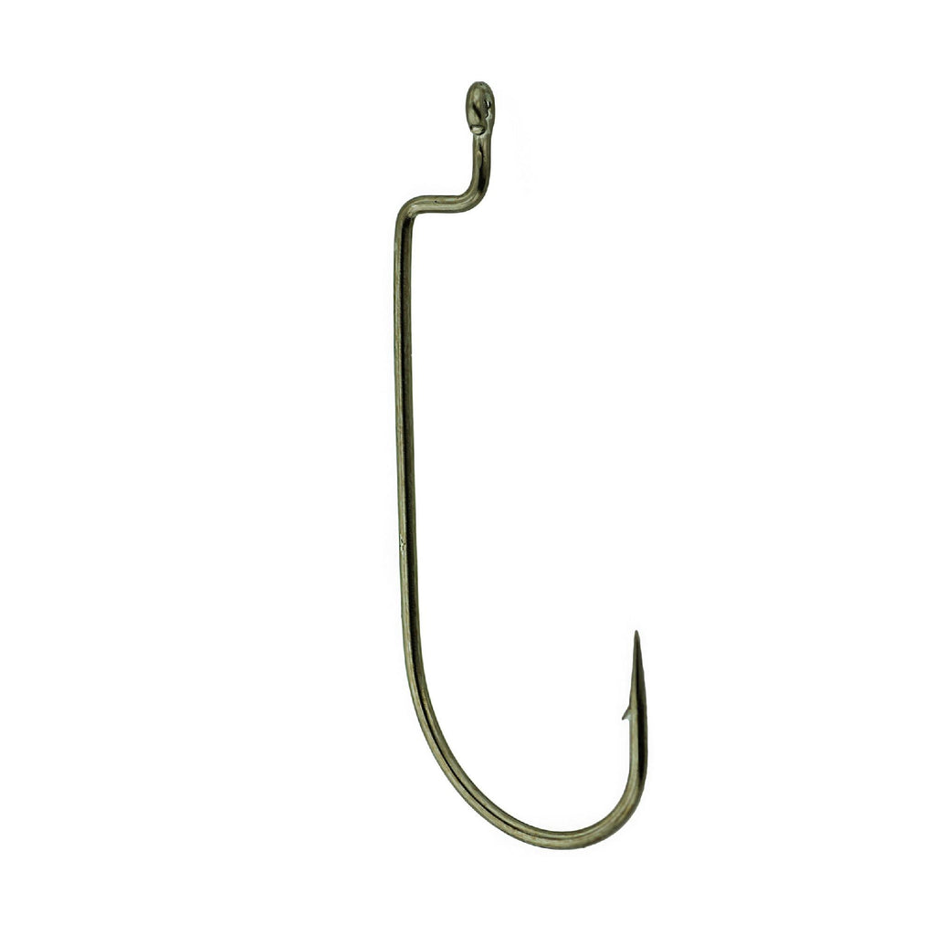 Worm Hook, Offset Shank - Size 4-0, Bronze, Per 5