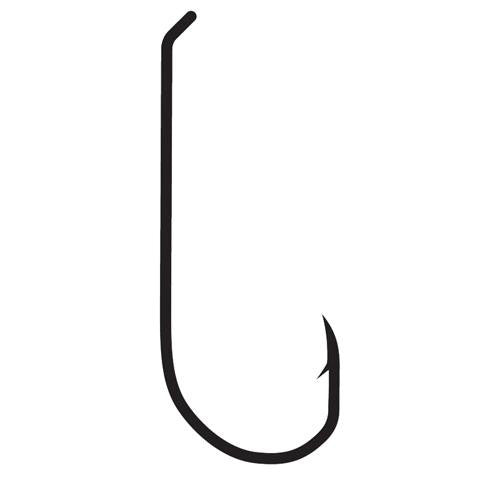 S10 Standard Down Eye Fly Hook - Size 16, NS Black, Per 25