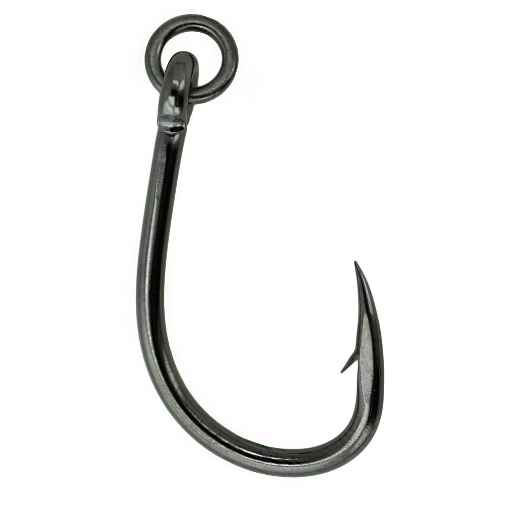 Live Bait Hook with Solid Ring - Size 2-0, NS Black, Per 5