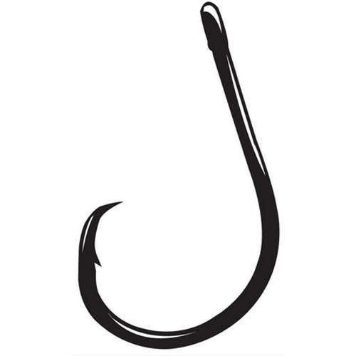 Octopus Hook, Circle 4x Strong, Straight Eye - Size 5-0, NS Black, Per 25