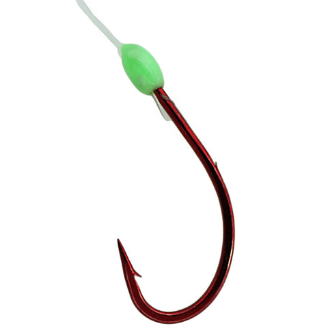 EWG Walleye Snell Hook - Size 6, Red, Per 3