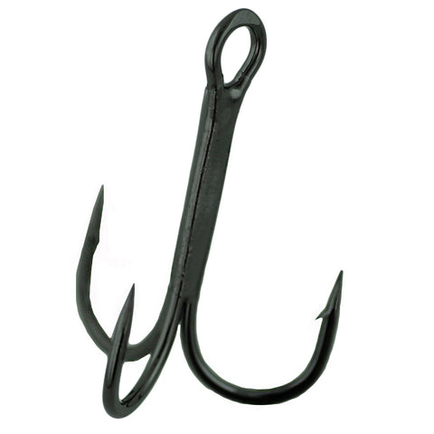 Treble 23, Magic Eye, 2x Strong, Round Bend Hook - Size 2-0, NS Black, Per 4