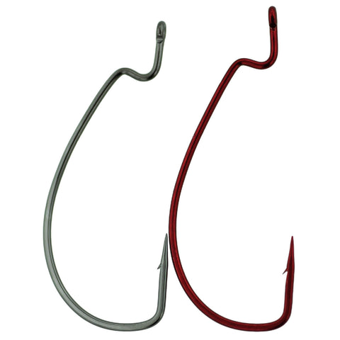 EWG Worm Hooks, Sizes 2-0, 3-0, and 4-0, Assorted Colors, Per 25