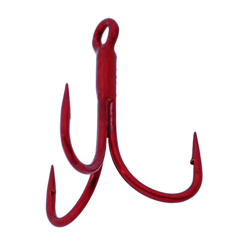 Trout Treble Hook - Size 18, Red, Per 4