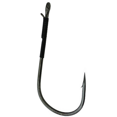 Heavy Cover Worm Hook with Wire Keeper - Size 4-0, NS Black, Per 4