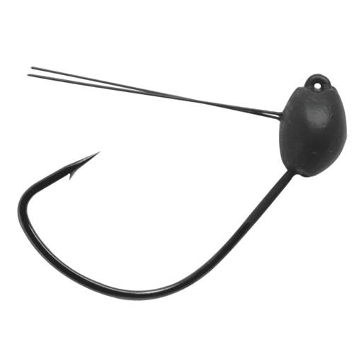 Jig Head Wacky Hook - Size 1-0, 1-8 oz, NS Black, Per 3