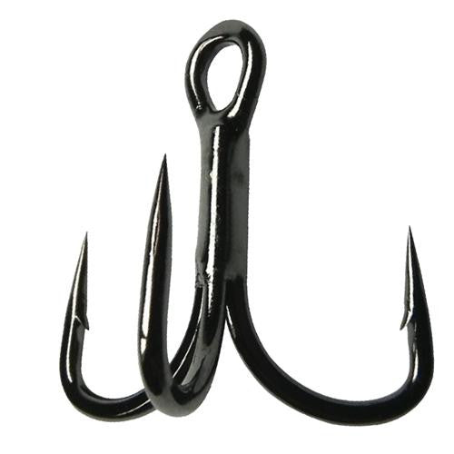 Treble Hook, Extra Wide Gap, Short Shank - Size 4, NS Black, Per 6