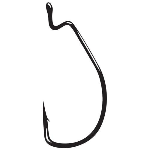 Worm Hook, Superline, Offset Shank, EWG - Size 4-0, NS Black, Per 4