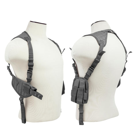 Ambidextrous Horizontal Shoulder Holster - Gray