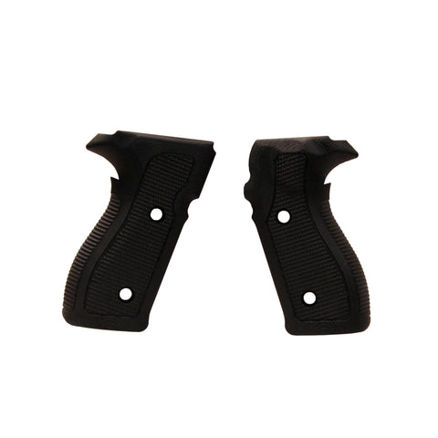 Sig P227 DA-SA Grips - Pirahna G10 Solid Black