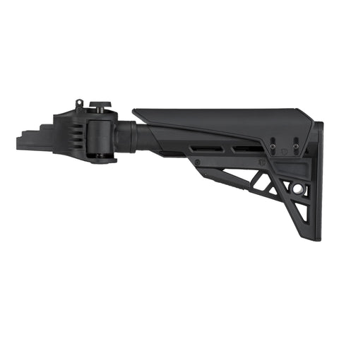 AK-47 TactLite Adjustable Side Folding Stock - with Scorpion Recoil Pad, Black