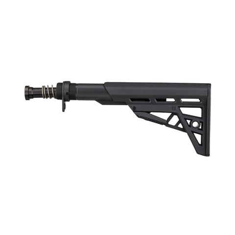 AR-15 TactLite Adjustable Mil-Spec Stock - with Mil-Spec Buffer Tube Assembly, Black