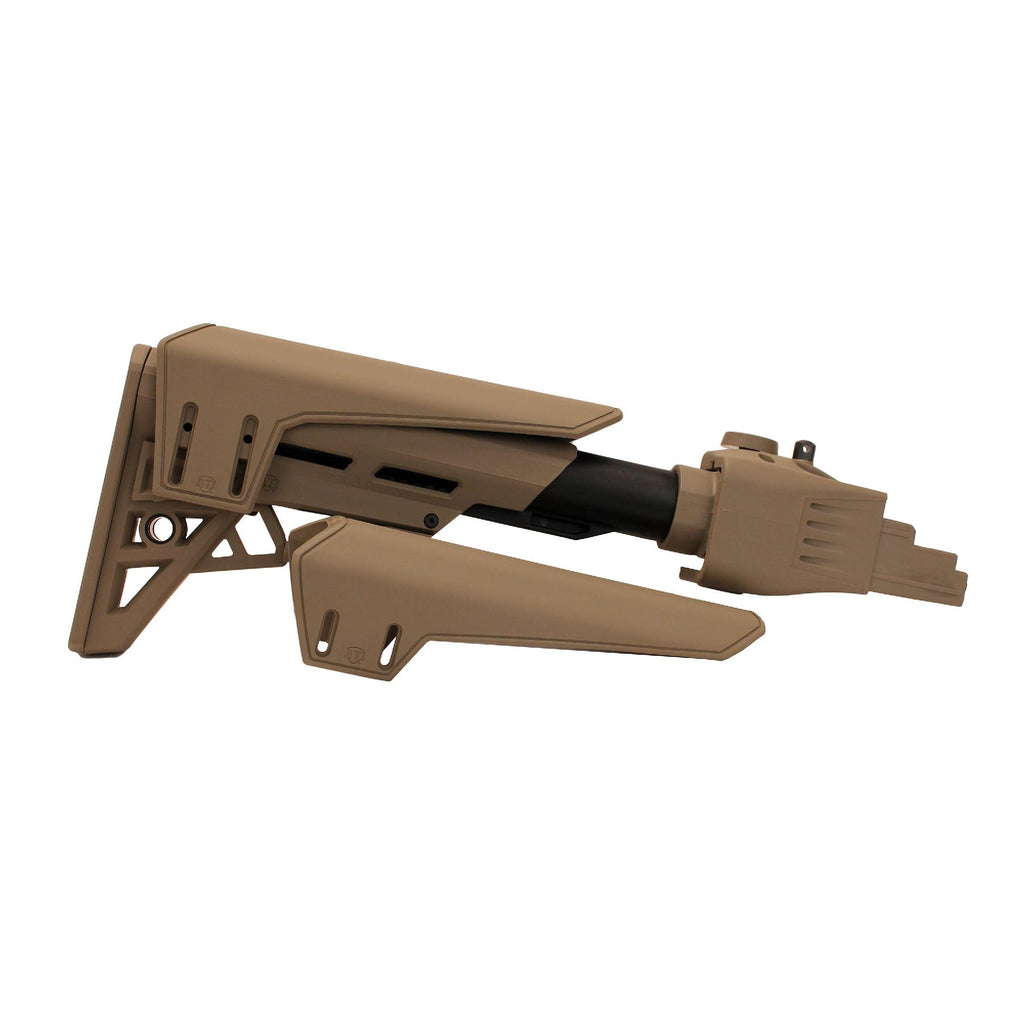 AK-47 TactLite Stock - with Cheek Rest and Scorpion Recoil Pad, Flat Dark Earth