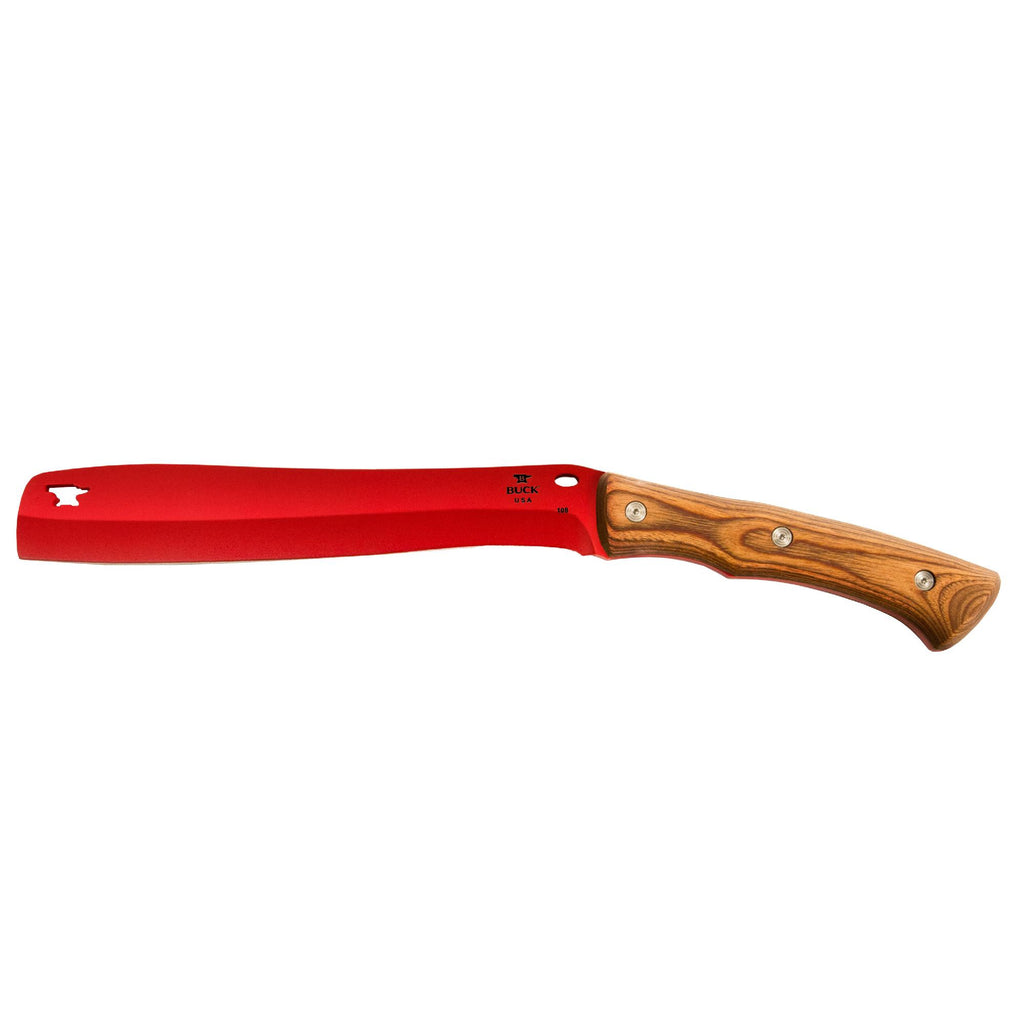 Compadre Chopping Froe, 9 1-2" Red Blade, Heritage Walnut Dymondwood Handle, Box