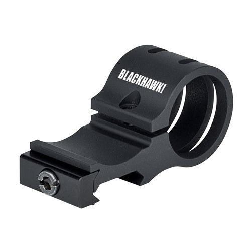 Offset Flashlight Rail Mount - Black