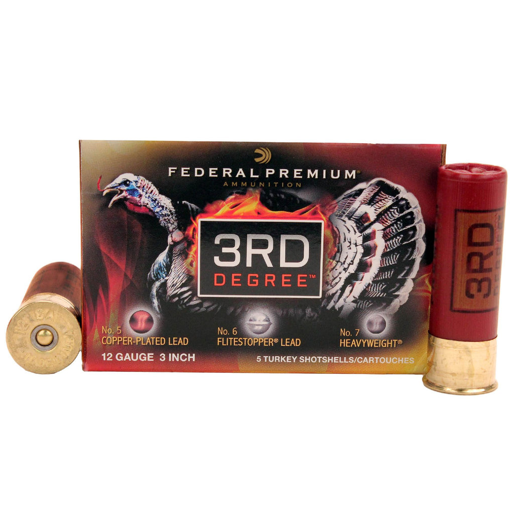 12 Gauge - Premium 3rd Degree Turkey, 3", 1 3-4 oz, #5,6,7 Shot, Per 5