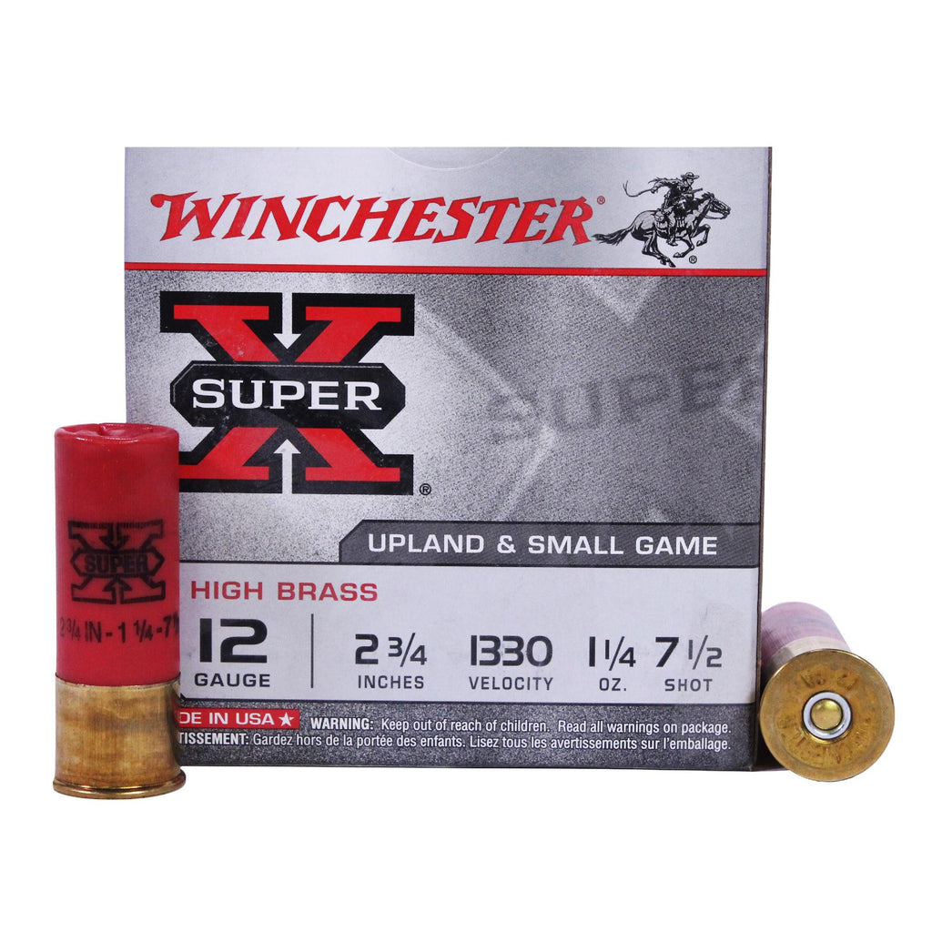 12 Gauge - Super X High Brass Game, 2 3-4", 1-1-4 oz, #7 1-2 Lead Shot, Per 25