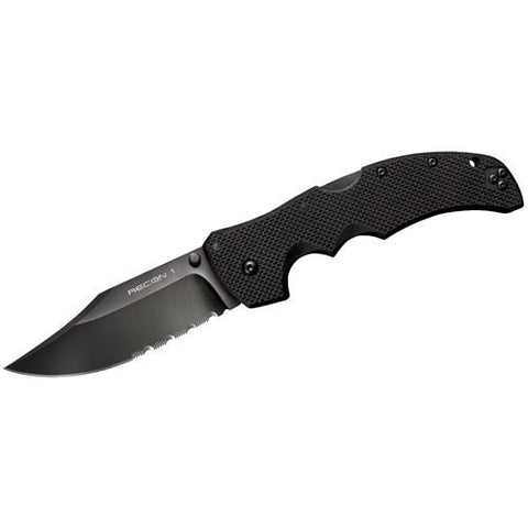 Recon 1 - - Clip, 50-50 Blade, XHP Steel, G10 Black