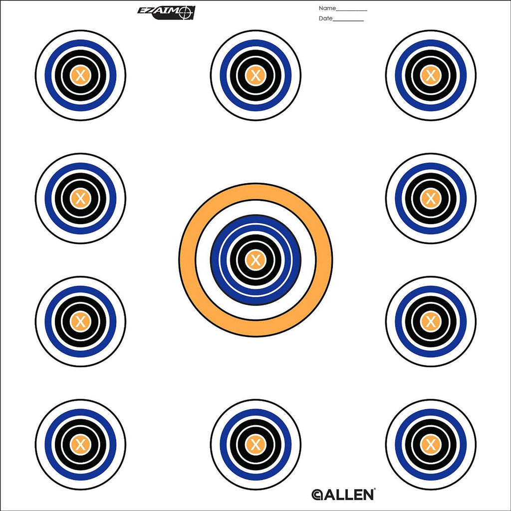 EZ Aim Targets - (12" x 12") 11 Spot Style, Per 12