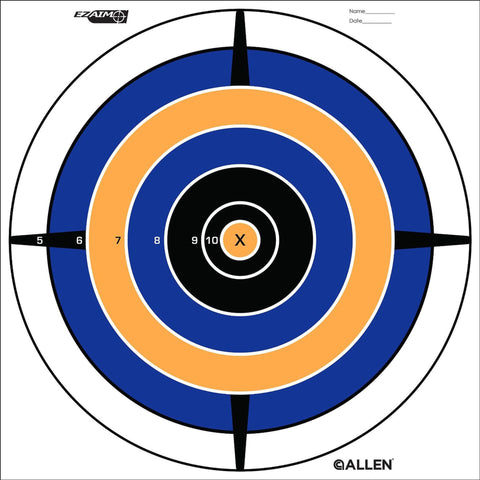 EZ Aim Targets - - (12" x 12") Bullseye Style, Per 12