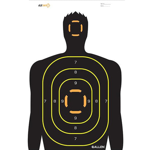 EZ Aim Targets - - (12" x 18")Human Silhouette Style, Per 5