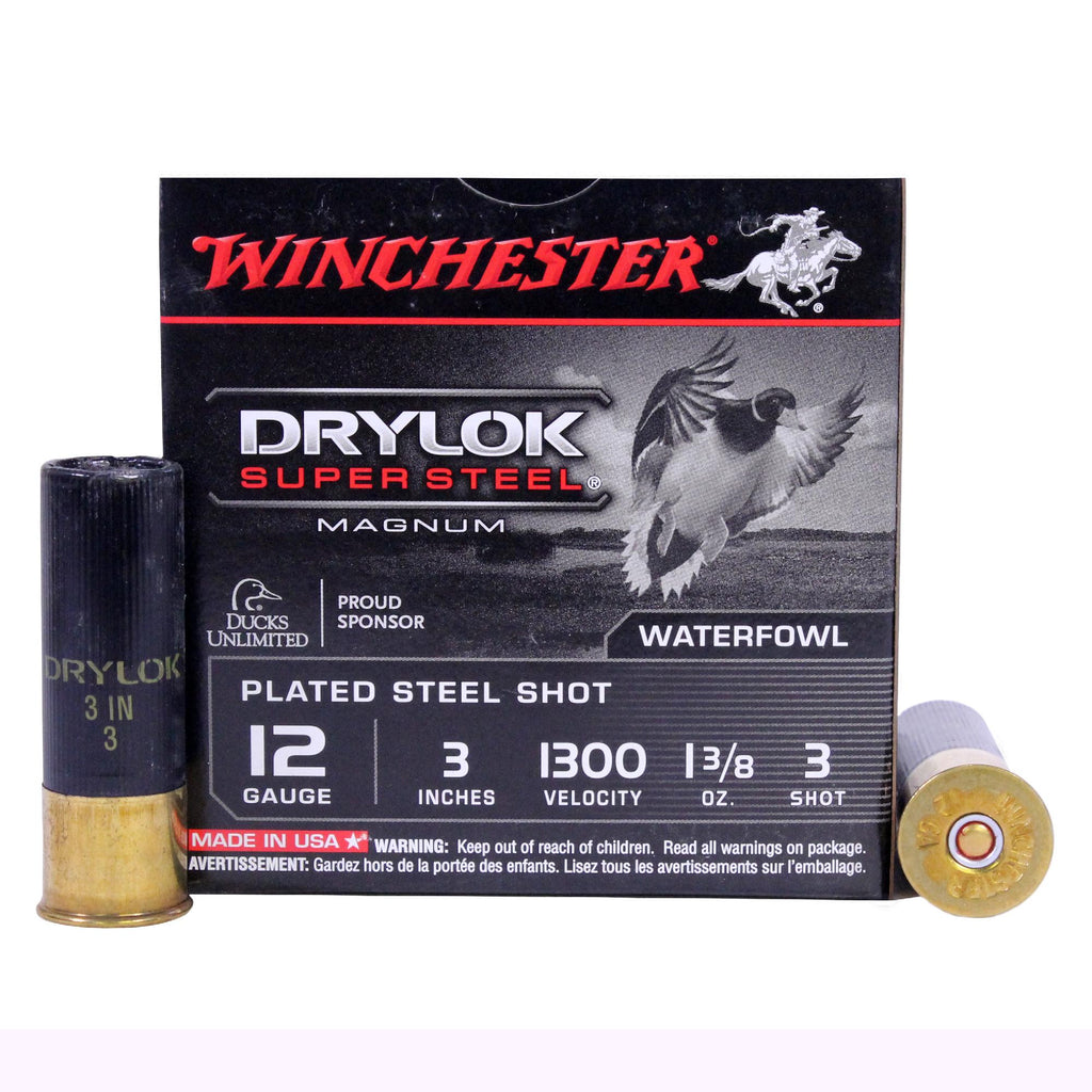 12 Gauge - Super X Dryloc Super Steel, 3", 1 3-8 oz, #3 Steel Shot, Per 25