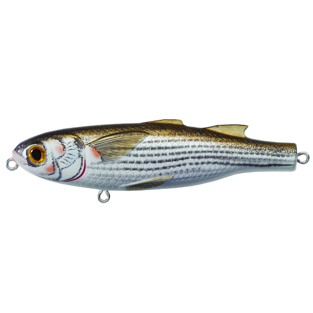 Mullet Walking Bait - Saltwater, 4 3-4", #1 Hook, Topwater Depth, Natural-Matte