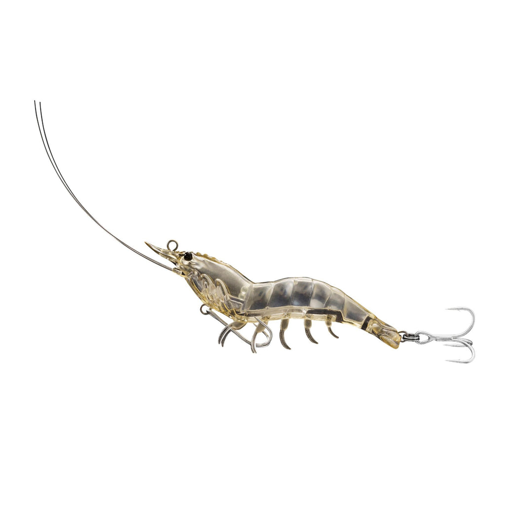 Shrimp Hybrid Bait - Saltwater, 3 1-2", #8-#6 Hooks, Variable Depth, Clear Shrimp