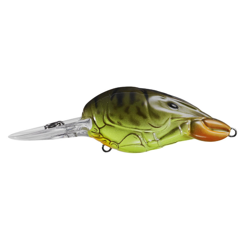 Hunt-for-Center Crawfish Crankbait - Freshwater, 2", #6 Hook, 6'-8' Depth, Chartreuse Root Beer