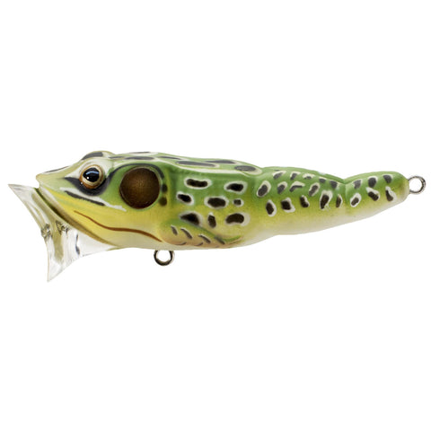 Frog Popper - Freshwater, 3", #4 Hook, Topwater Depth, Green-Yellow