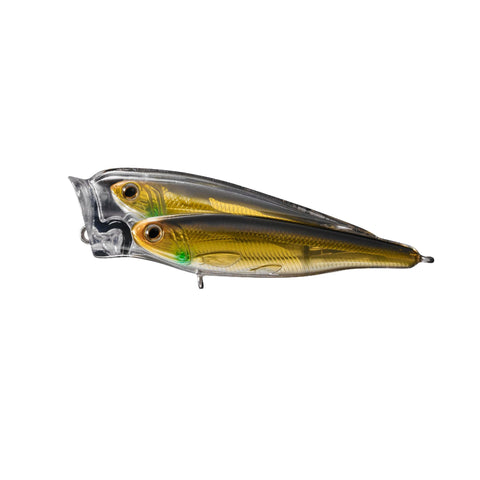 Glass Minnow Juvenile Baitball Popper - Saltwater, 3", #4 Hook, Topwater Depth, Gold-Bronze