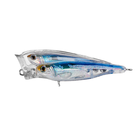 Glass Minnow Juvenile Baitball Popper - Saltwater, 3", #4 Hook, Topwater Depth, Silver-Blue-Green