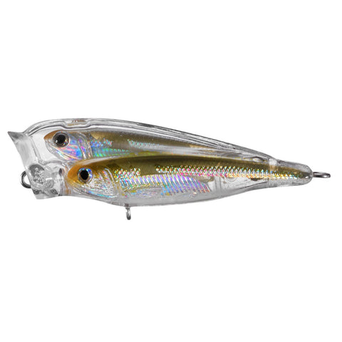 Glass Minnow Juvenile Baitball Popper - Saltwater, 3", #4 Hook, Topwater Depth, Silver-Natural