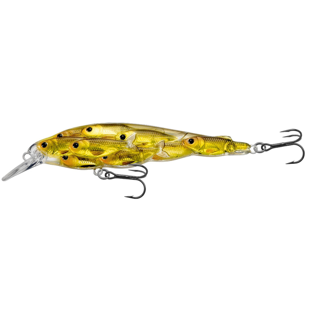 Yearling Baitball Jerkbait - Freshwater, 3 3-4", #4 Hook, 3'-4' Depth, Gold-Black