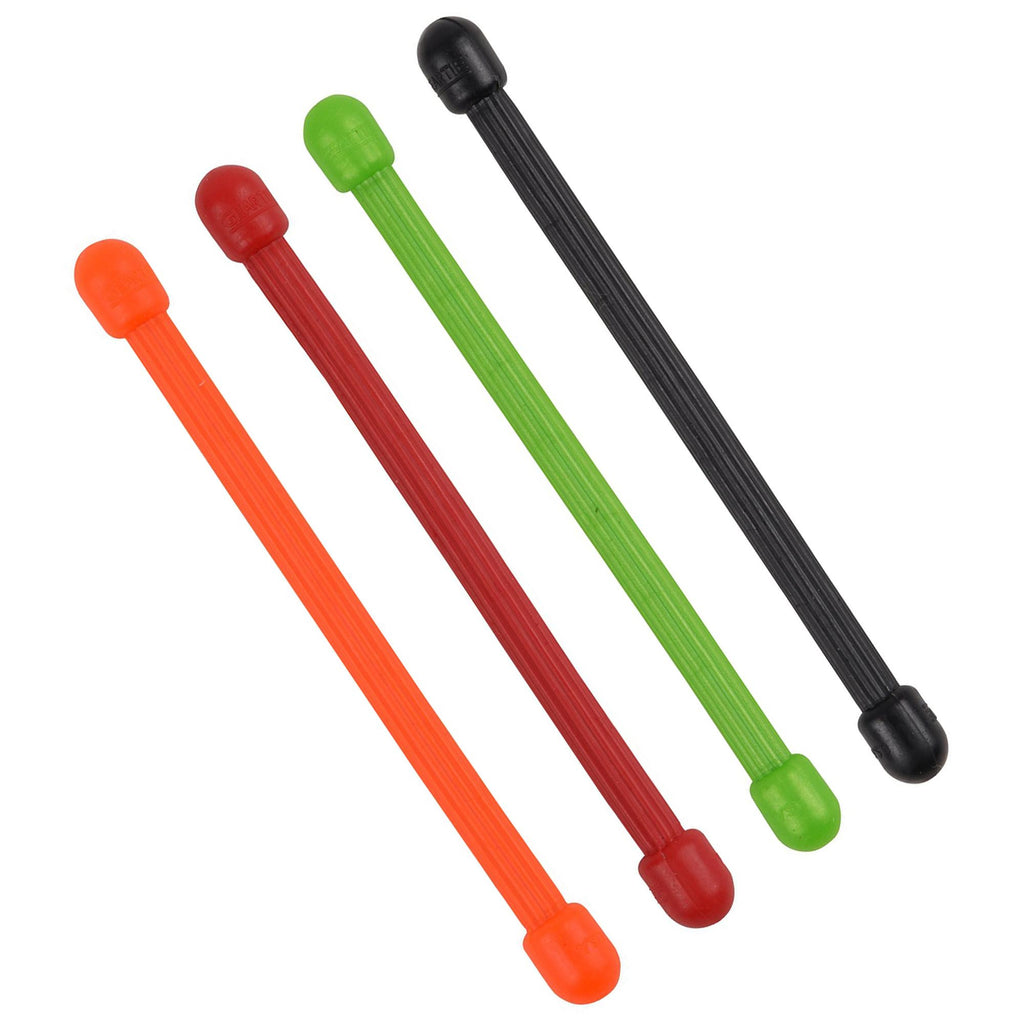 Gear Tie 3" - Assorted Orange-Green-Red-Black (Per 4)