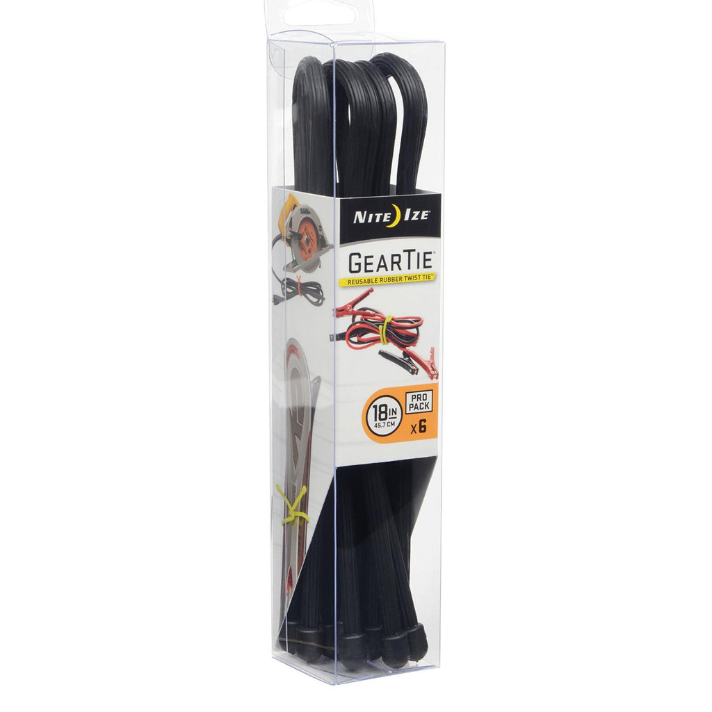 Gear Tie ProPack 18" - Black (Per 6)