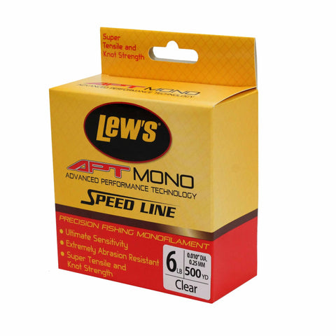 APT Monofilament Speed Line - 6 lbs, 500 Yards, Clear