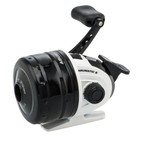 Abumatic S Spincast Reel - 10, 4.3:1 Gear Ratio, 2 Bearings, 22" Retrieve Rate, Ambidextrous, Boxed