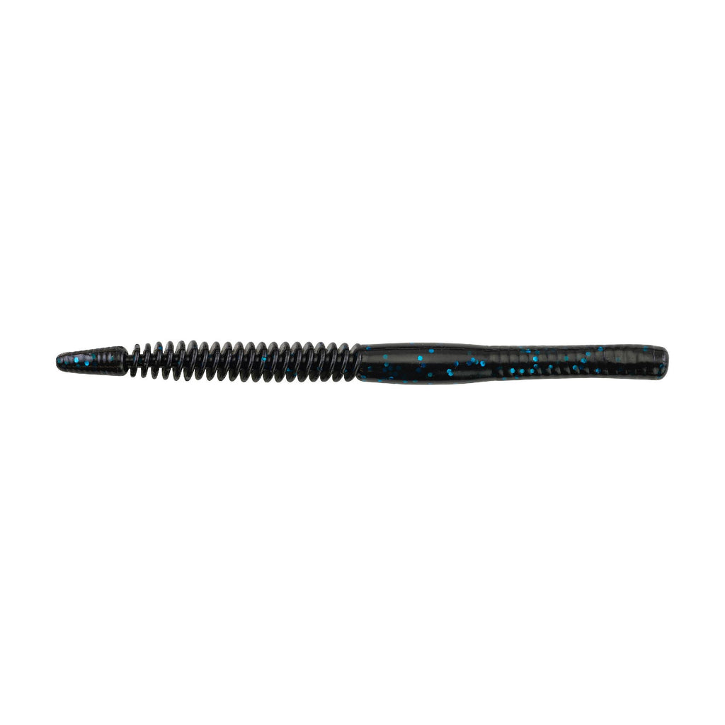 PowerBait Shaky Snake Soft Bait - 5" Length, Black Blue Fleck, Per 8