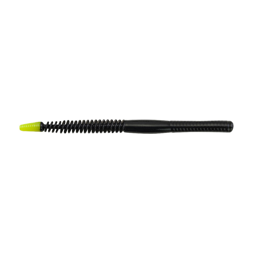 PowerBait Shaky Snake Soft Bait - 5" Length, Black-Chartreuse, Per 8