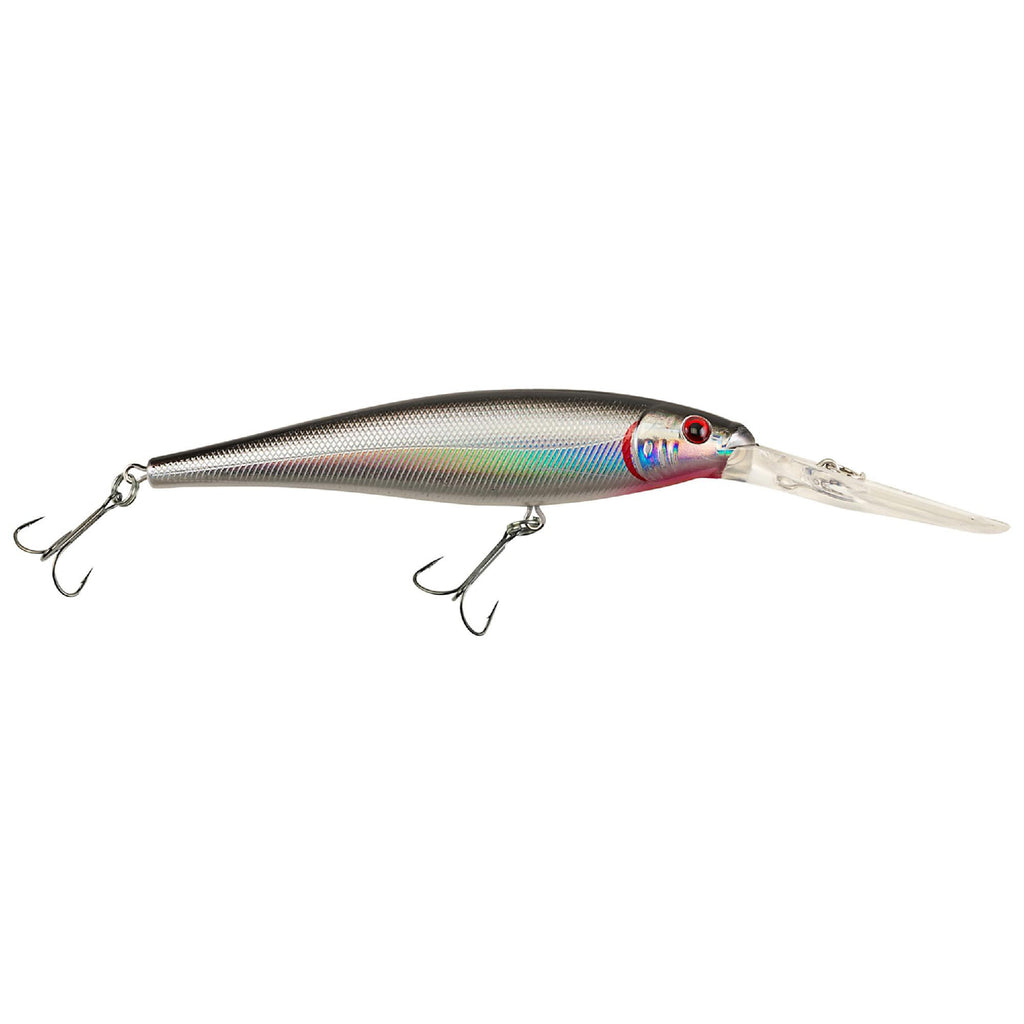 Flicker Minnow Hard Bait - 1 7-8" Length, 2,  HooksBlack-Silver, Per 1