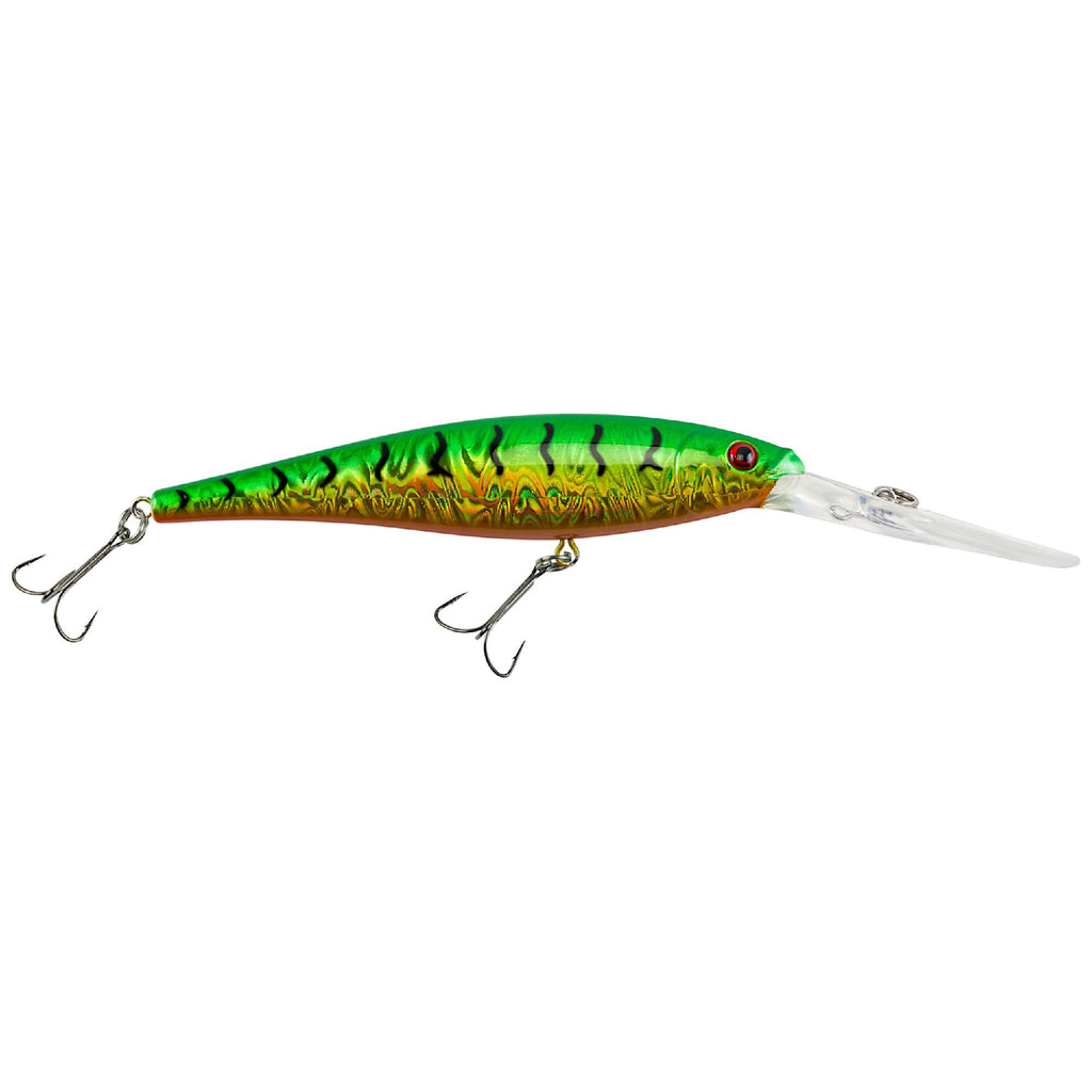 Flicker Minnow Pro Slick Hard Bait - 4 1-2" Length, 2 Hooks, Slick Firetiger, Per 1