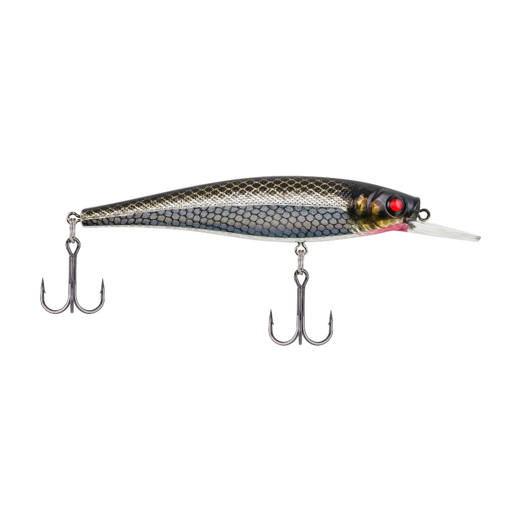 Cutter 90+ Hard Bait - 3 1-2" Length, 4'-6' Swimming Depth, 2 Hooks, Black Silver, Per 1