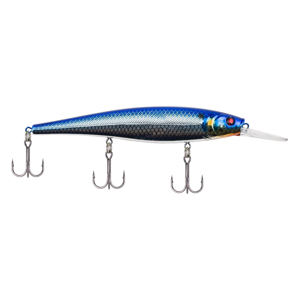 Cutter 110+ Hard Bait - 4 3-8" Length, 4'-8' Swimming Depth, 3 Hooks, Blue Silver, Per 1