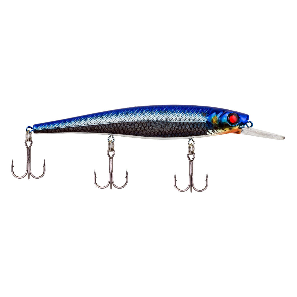 Skinny Cutter 110+ Hard Bait - 4 3-8" Length, 4'-7' Swimming Depth, 3 Hook, Blue Silver, Per 1