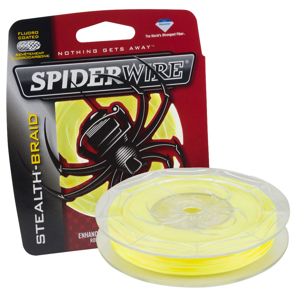 Stealth Braid Superline Line Spool - 200 Yards, 0.014" Diameter, 50 lbs Breaking Strength, Hi-Vis Yellow