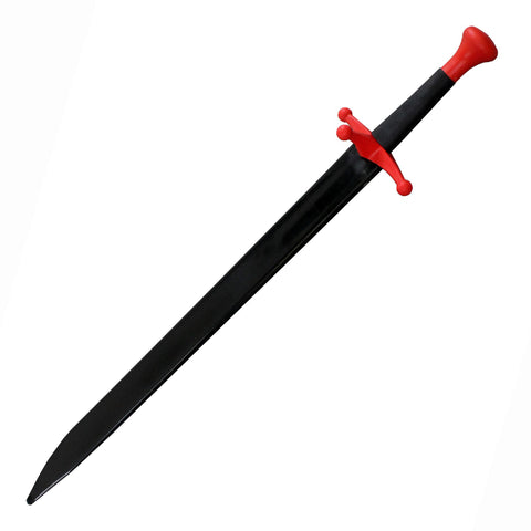 Synthetic Messer Sparring Sword, Black Blade with Red Hilt