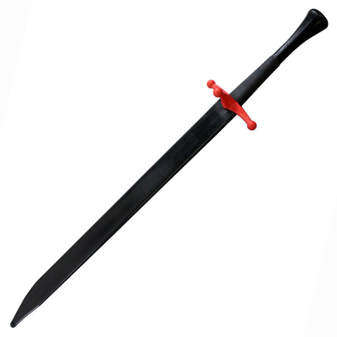 Synthetic Langes Messer Sparring Sword - Black Blade with Red Guard