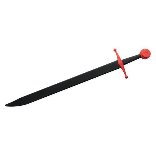 Synthetic Falchion Sparring Sword - Black Blade with Red Hilt