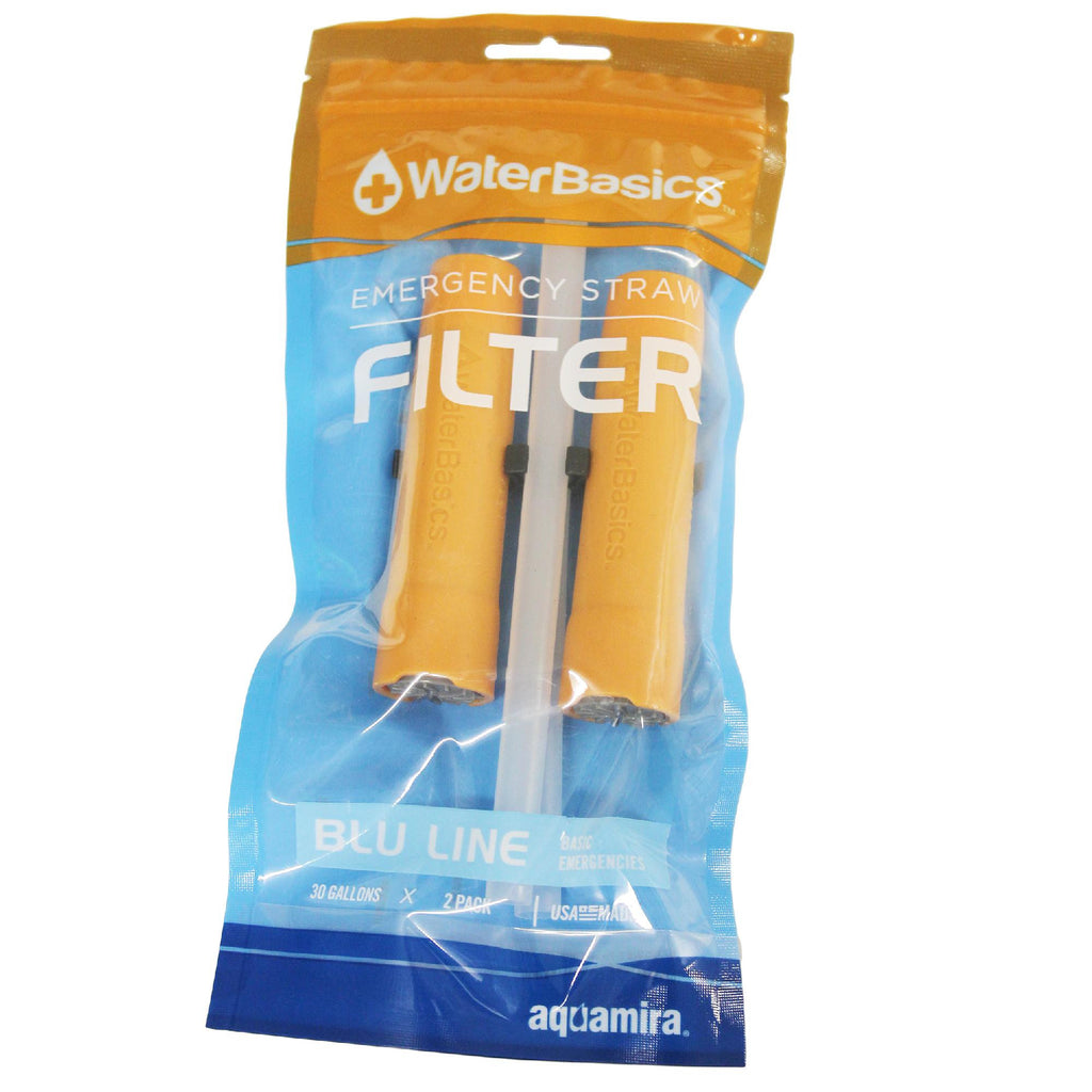 WaterBasics Emergency Straw Filter, 2 Pack